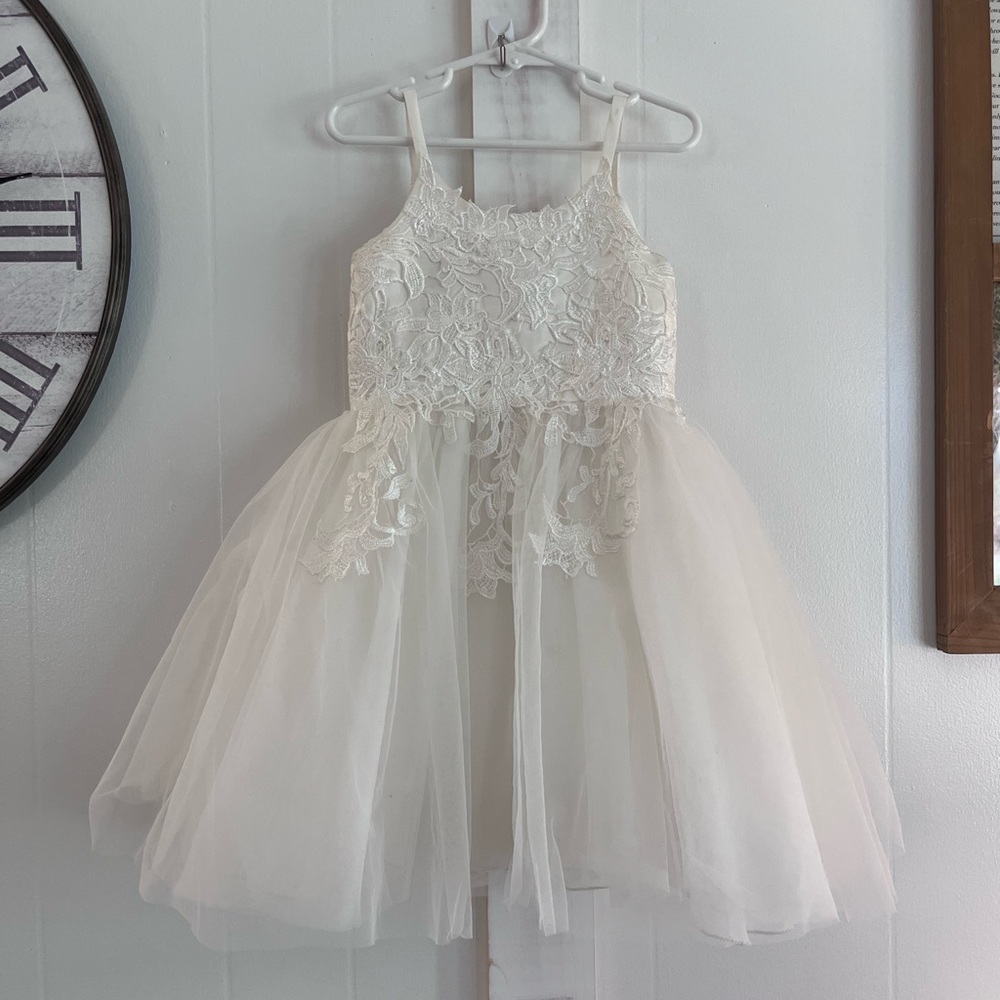 Azazie Tulle Lace A-line Flower girl bridal dress